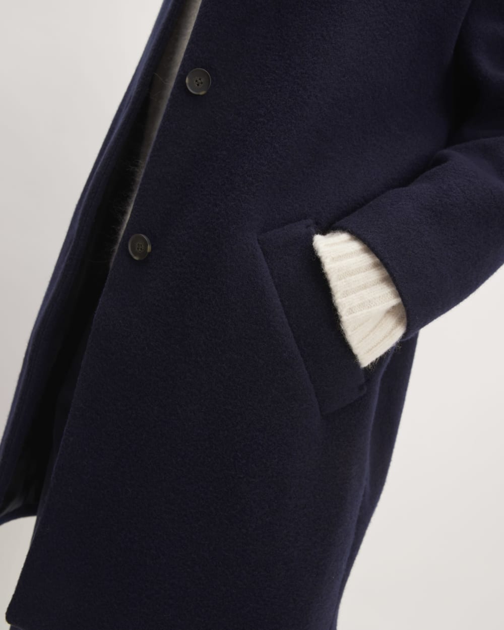 The Italian ReWool? Cocoon Coat | Navy - Image 5