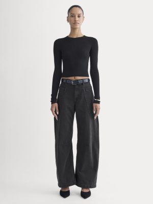 The Gardener Pull-On Jean | Washed Black