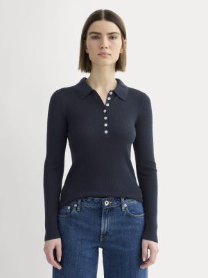 The Polo in Ultrasoft Merino | Navy