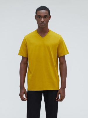 The Organic Cotton V-Neck Tee | Golden Palm