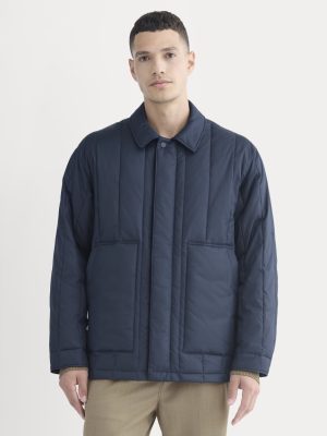 ReNew Vertical-Quilted Jacket | Navy