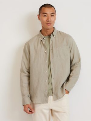 The Classic Shirt in Linen | Seagrass