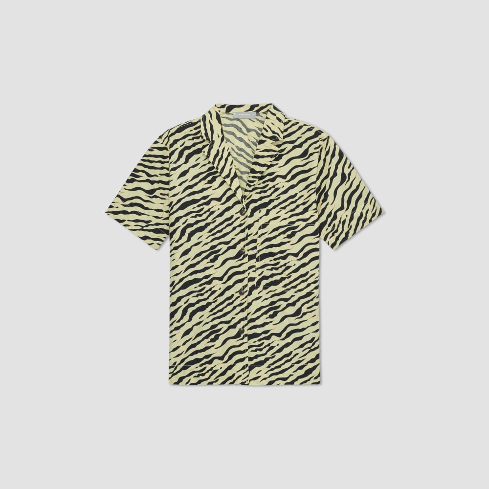 The Poplin Shirt | Pale Yellow Tiger Stripe - Image 2