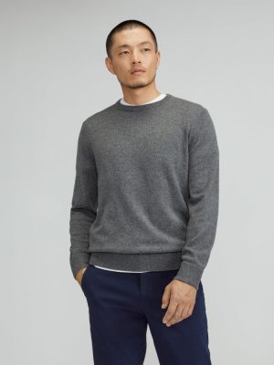 The Grade-A Cashmere Crew | Charcoal