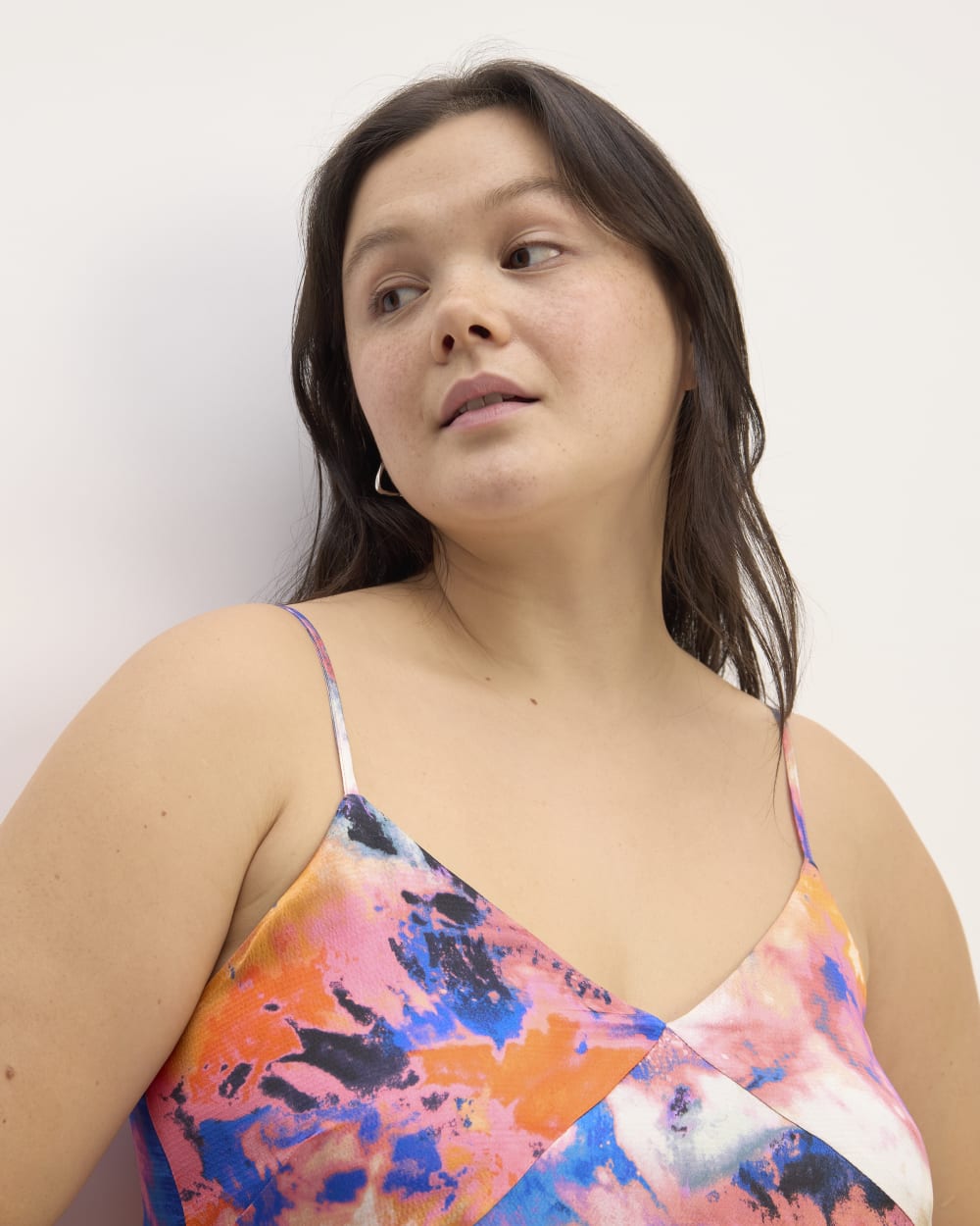 The Everlane x Marques' Almeida Satin Tie-Dye Dress | Multi Tie-Dye - Image 5