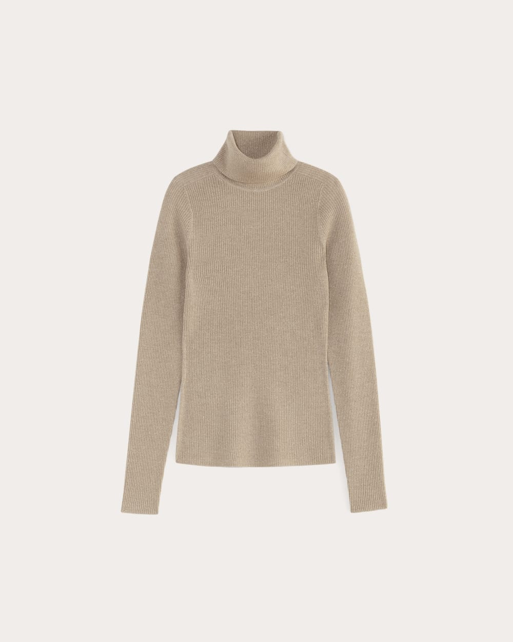 The Turtleneck in Lurex Merino | Gold - Image 2
