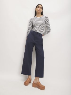 The Organic Wide-Leg Pant | Navy