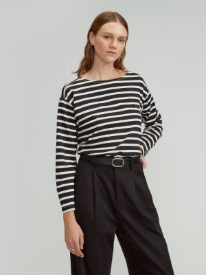 The Mariner Tee | Black / Canvas Tan