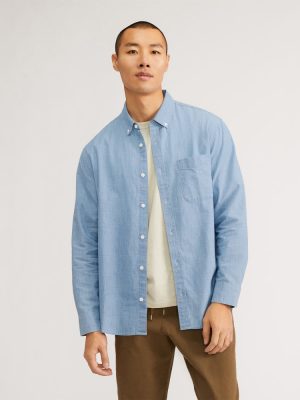 The Relaxed Organic Chambray Shirt  | Mid ReChambray