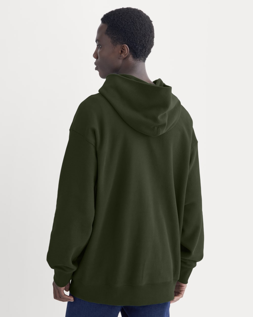 Twill Terry Jacquard Hoodie | Dark Forest - Image 5