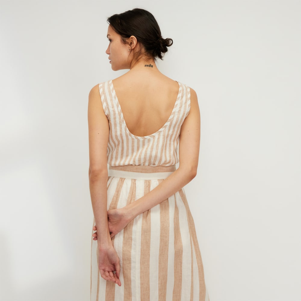 The Scoop Tank in Linen | Bone / Caramel - Image 3