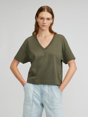 The Organic Cotton Slouchy V-Neck | Kalamata