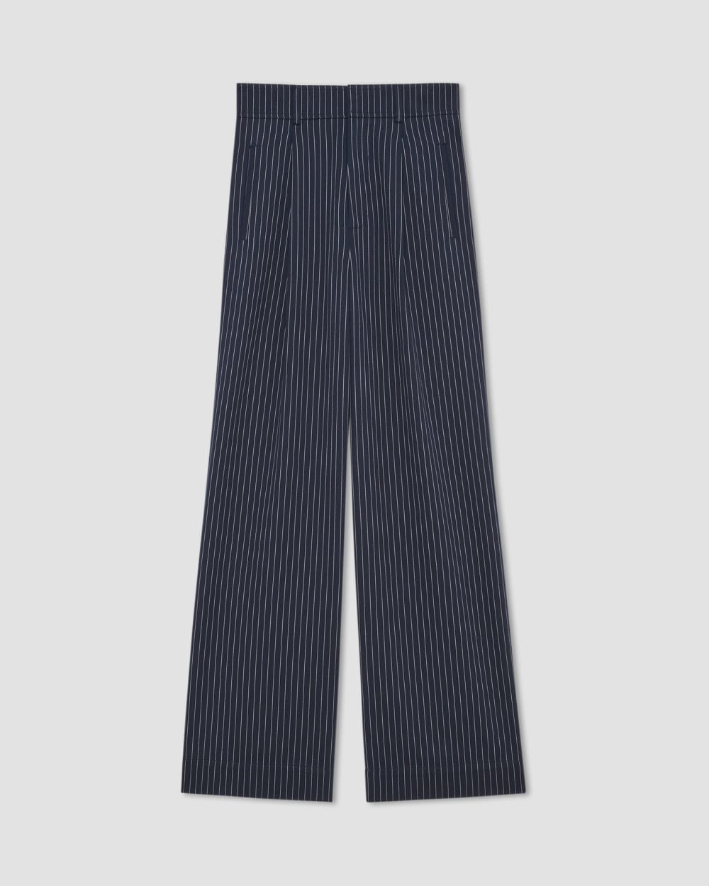 The Draper Pleated Pant in Buttersmooth | Navy / Bone | 30 Inseam - Image 2