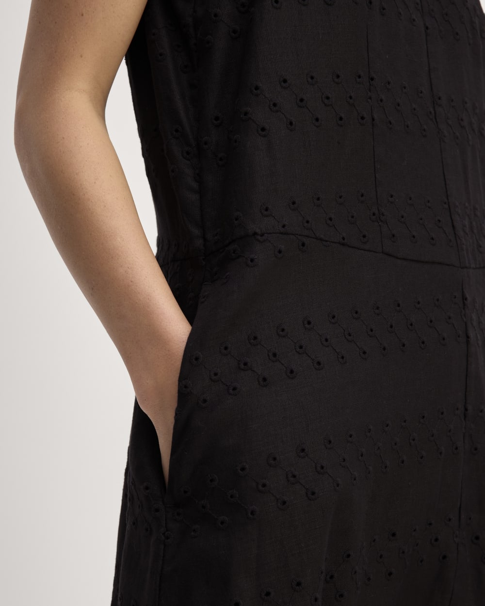 The Linen Eyelet Maxi Dress | Black Eyelet - Image 5