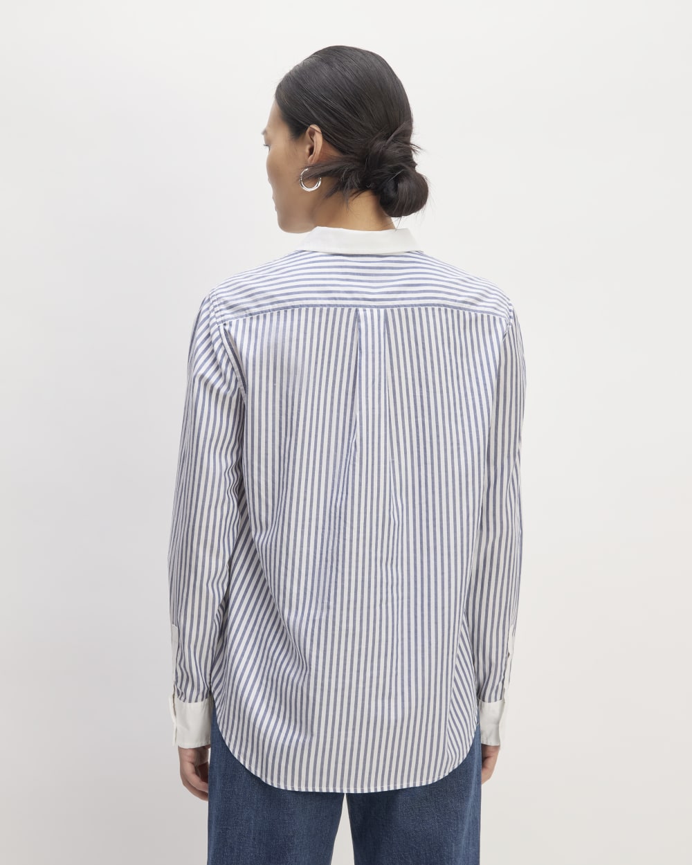 The Must-Have Shirt in Silky Cotton | Mariner Blue / White - Image 6