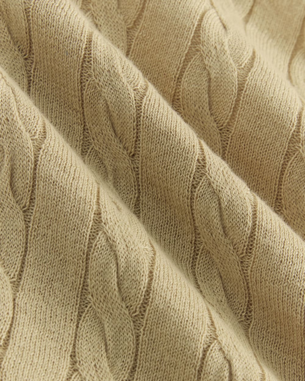 The Cable Halter in Cotton Cashmere | Classic Khaki - Image 6