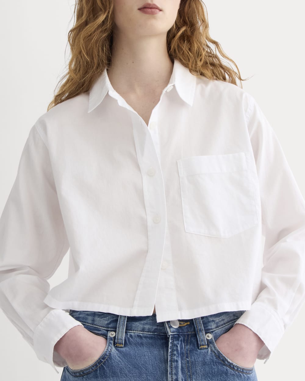 The Way-Short Shirt in Silky Cotton | White - Image 4