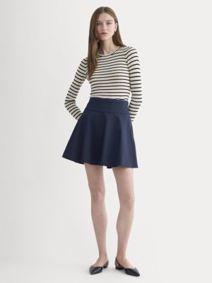 The Circle Mini Skirt | Navy