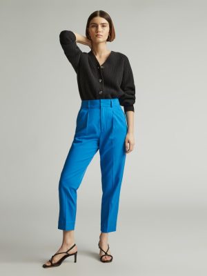 The Draper Tapered Pant in Buttersmooth | Brilliant Blue