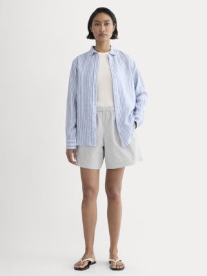 The Seersucker Pull-On Short | Dutch Blue / Natural