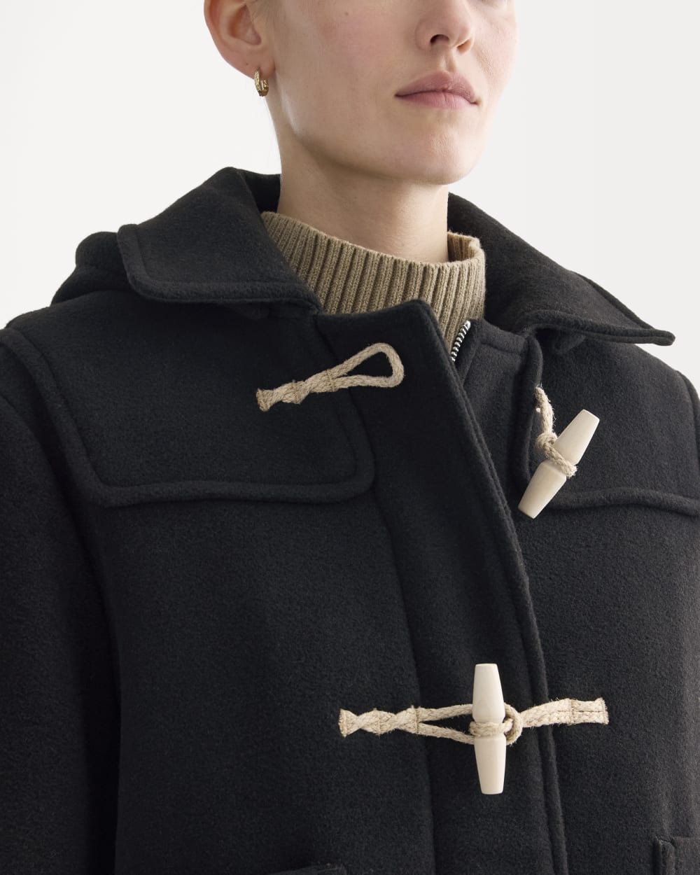 The ReWool Duffle Coat | Black - Image 4