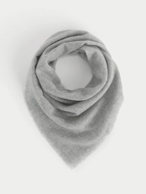 The Feather Cashmere Bandana | Heathered Grey