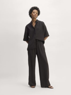 The Wide-Leg Pant in Butterlite | Black