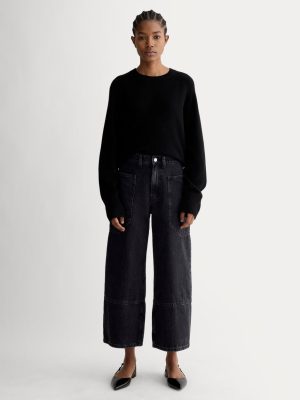 The Way-High® Gardener Cropped Jean | Washed Black