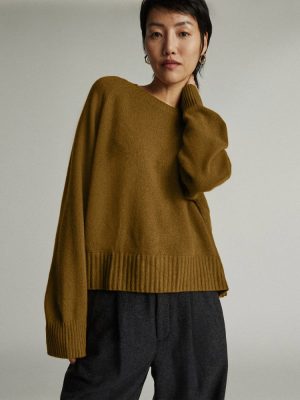 The Cashmere Boxy Crew | Tapenade