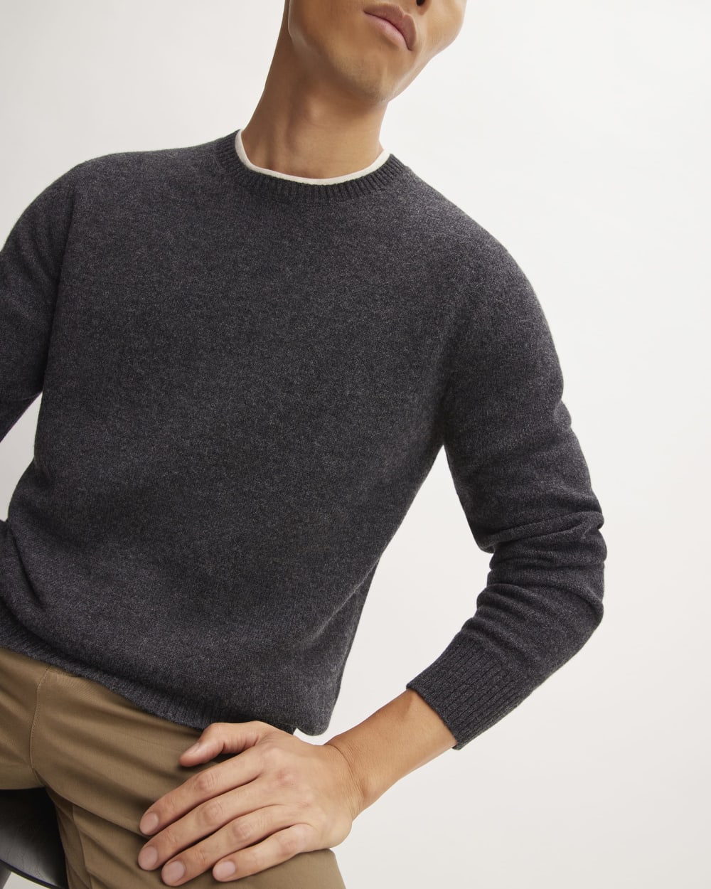 The Premium Merino Crew Neck Sweater | Charcoal - Image 5