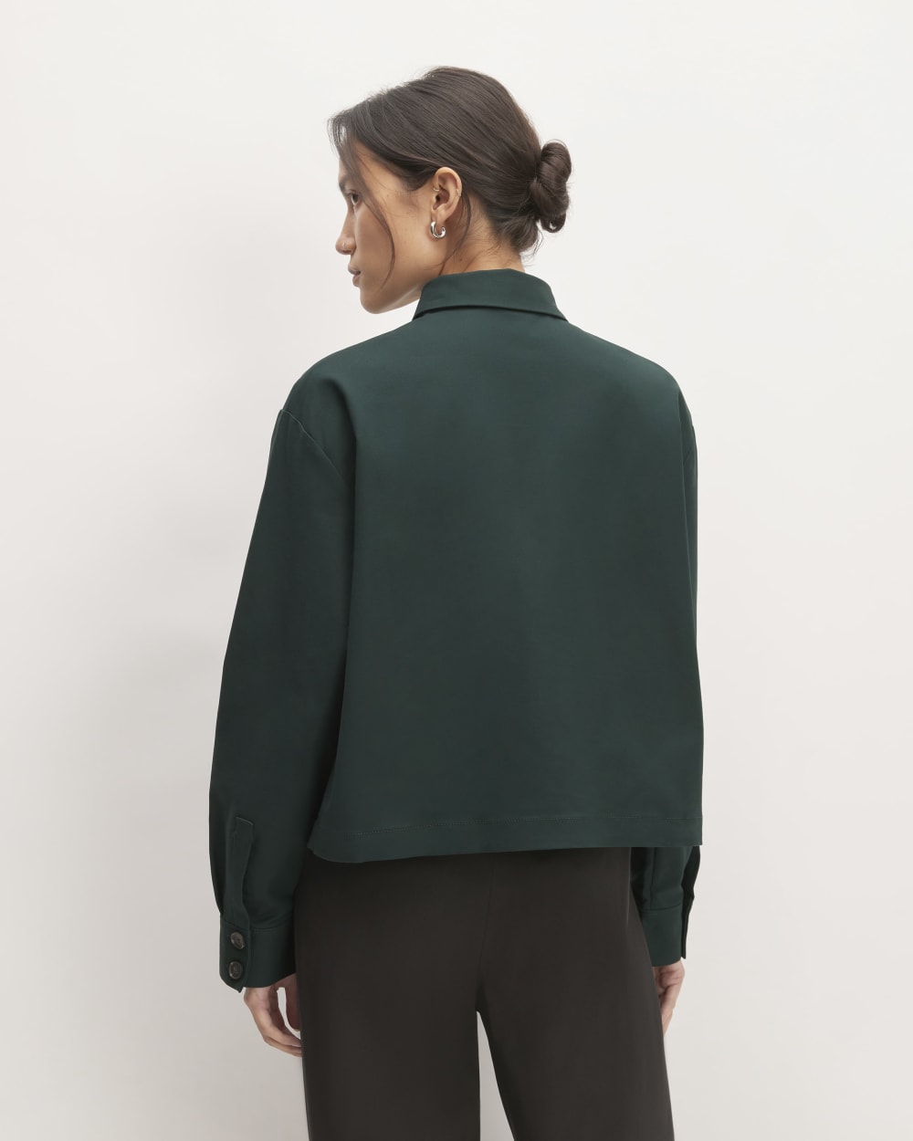 The Structured Cotton Cropped Shirt | Scarab - Image 6