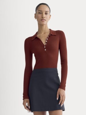 The Polo in Ultrasoft Merino | Merlot