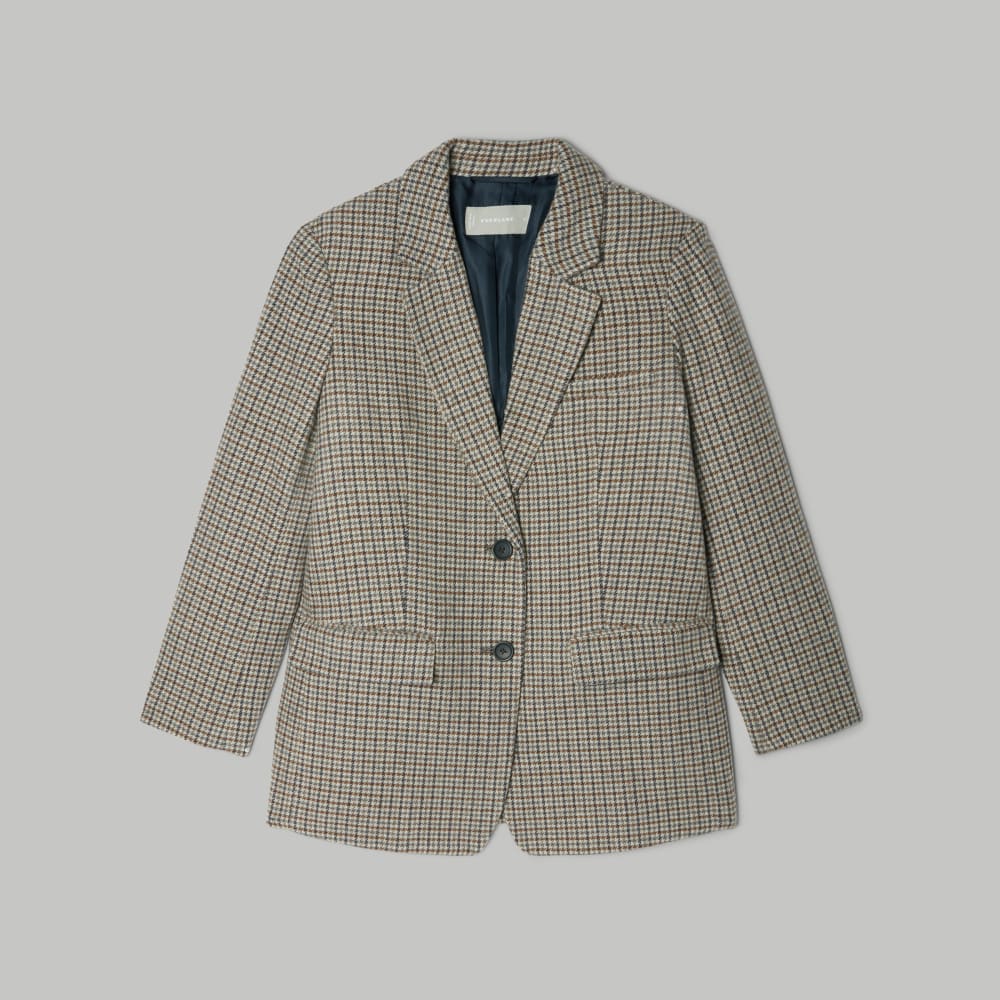 The Oversized Blazer in Wool | Pewter Houndstooth - Image 2