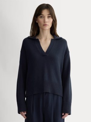 The Boxy Polo in Everyday Cotton | Navy