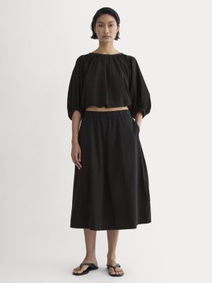 The Gauze Tiered Skirt | Black