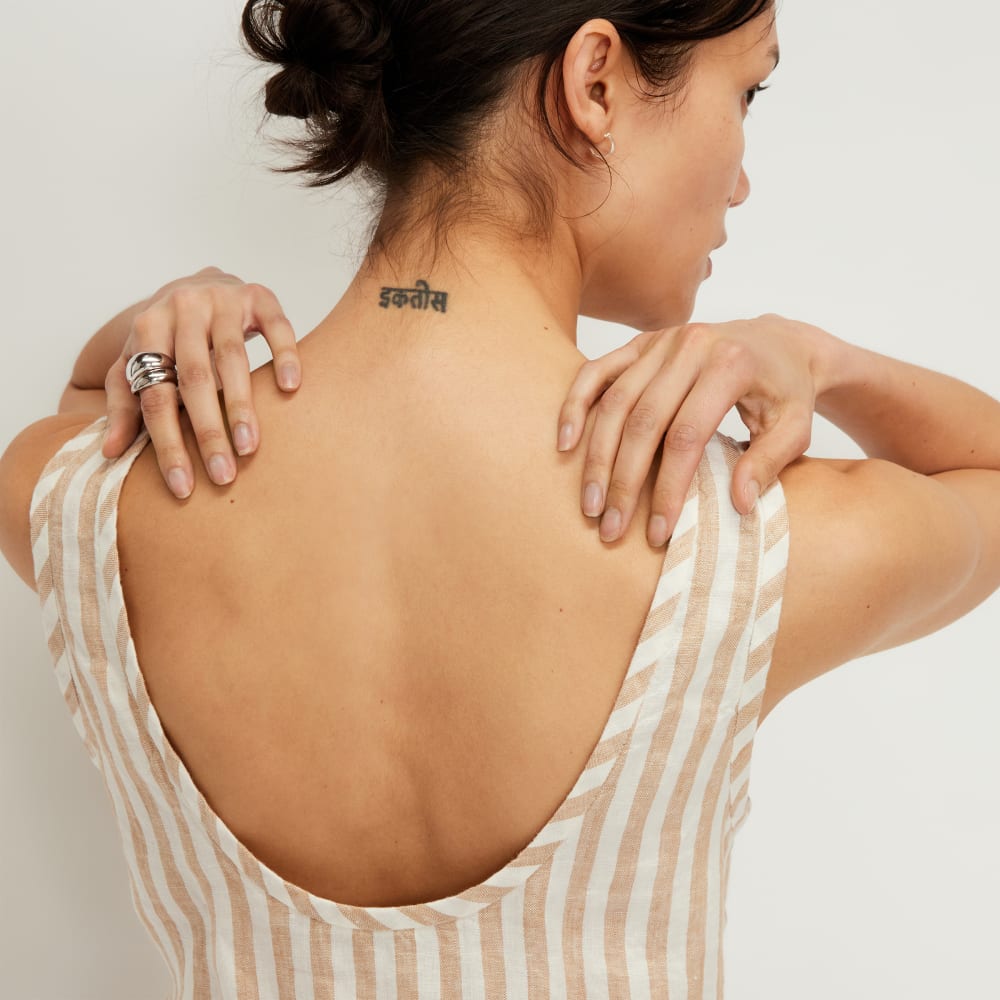 The Scoop Tank in Linen | Bone / Caramel - Image 5