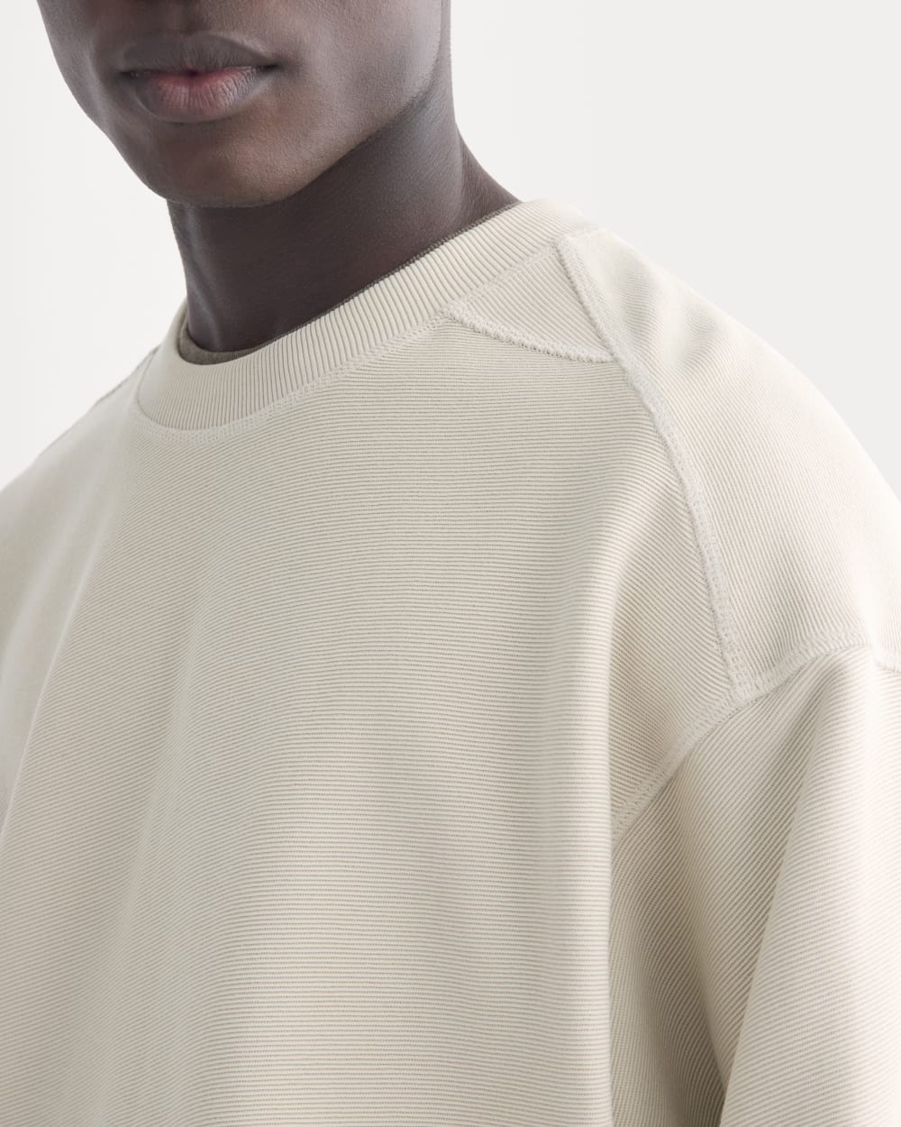 Twill Terry Jacquard Crew Sweatshirt | Peyote - Image 4