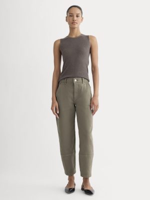 The Utility Barrel Pant | Taupe | Regular