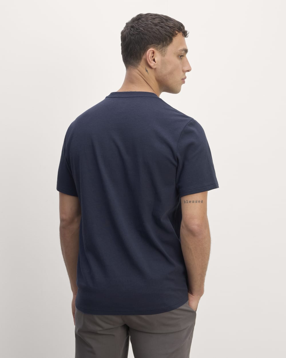 The Premium-Weight Pocket Tee | Uniform | Navy - Image 4