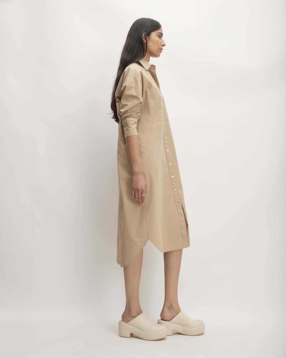 The Midi Cotton Shirt Dress | Cornstalk - Image 4