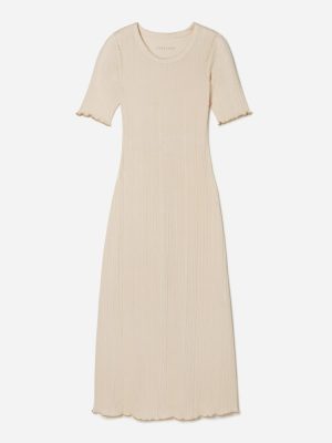 The Open Back Rib Dress | Parchment