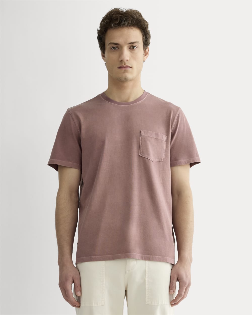 The Essential Organic Garment-Dyed Crew | Brown Garment Dye