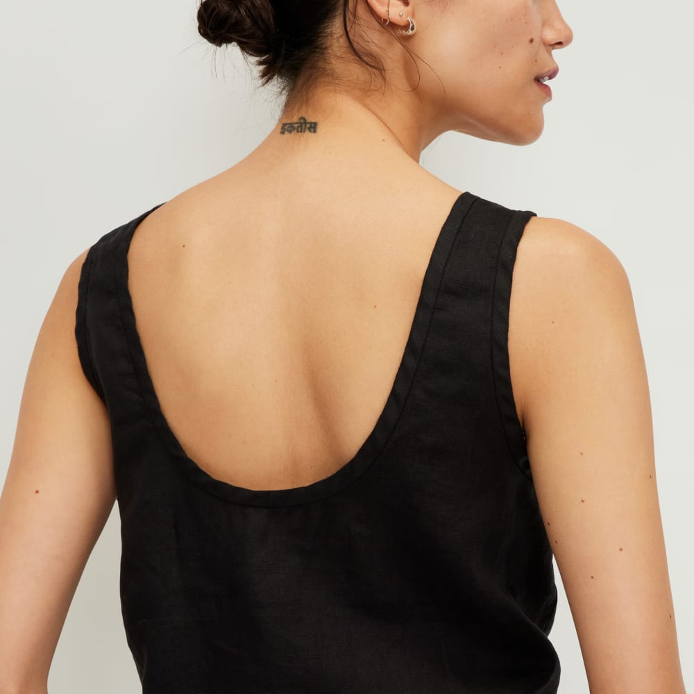 The Scoop Tank in Linen | Black - Image 5