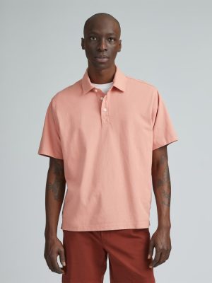The Premium Weight Relaxed Polo | Light Rose