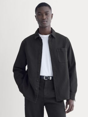 The Canvas Organic Cotton Overshirt | Black
