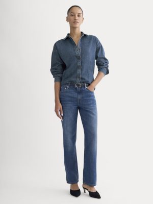 Low-Rise Straight Jean | Tungsten Old Blue