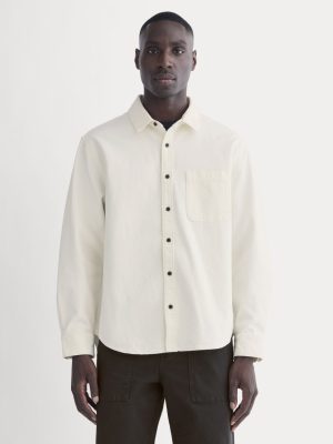 The Canvas Organic Cotton Overshirt | Bone
