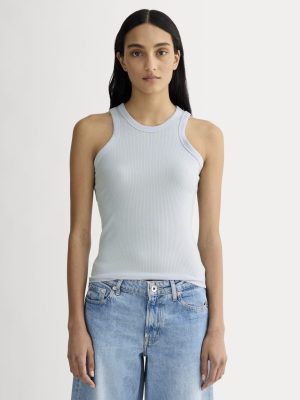 The Shimmy Cutaway Tank | Air Blue