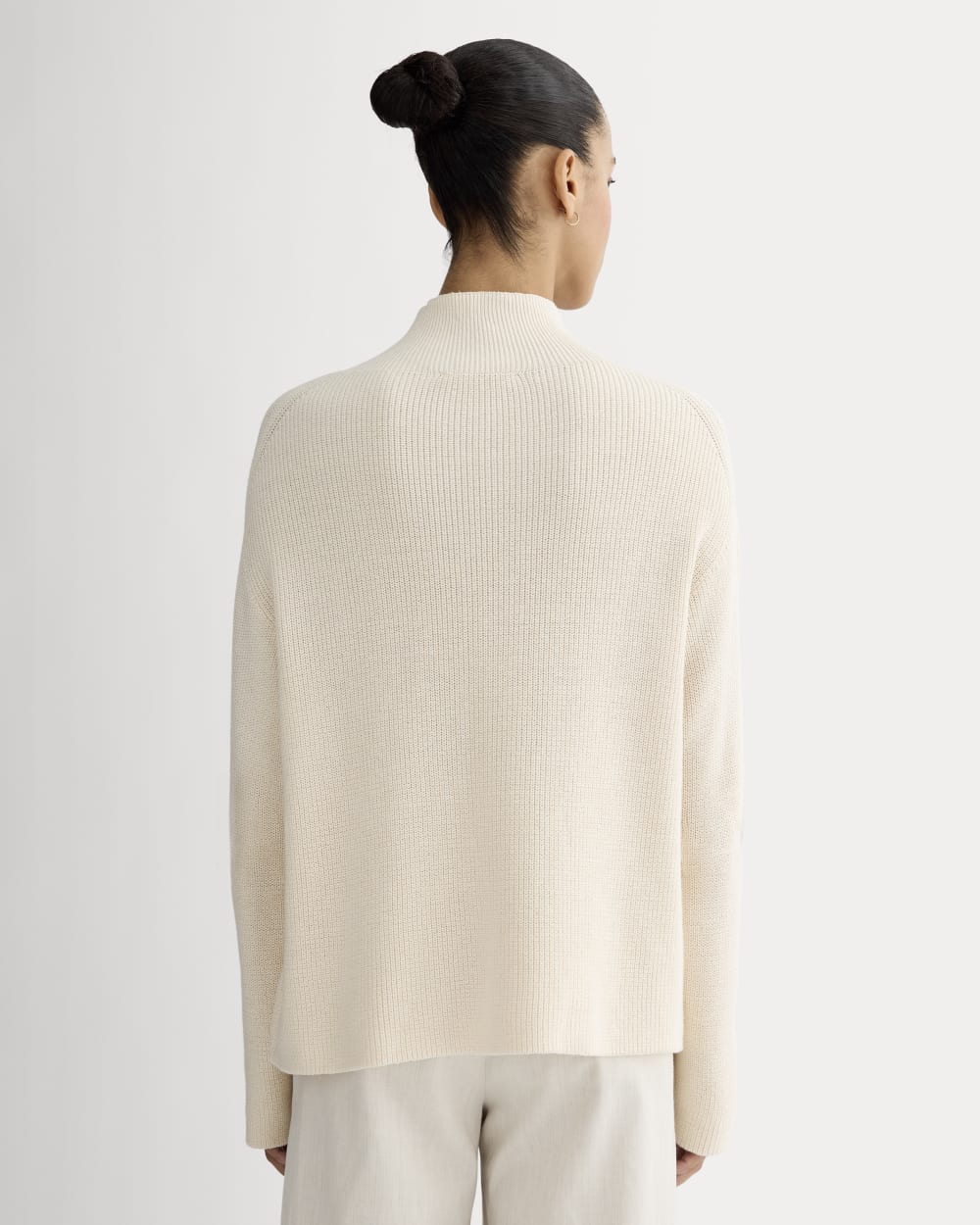 The Slouchy Funnel Neck in Everyday Cotton | Canvas - Image 5