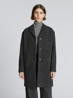 The Italian ReWool? Cocoon Coat | Heathered Black